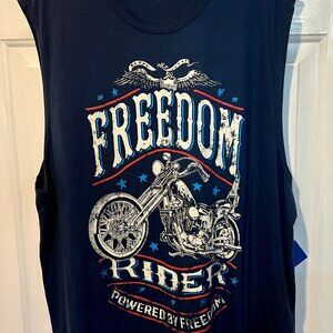 Freedom Riders Mens 2XL Sleeveless Tee - NWT  TS19